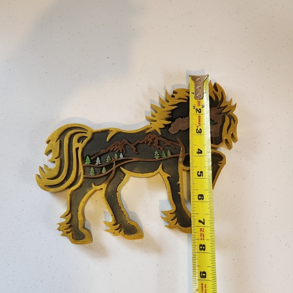 Horse Stallion 3D Carving Forest Animal Crafts Ornament Home Decor Equestrian - Picture 5 of 6